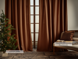 Cinnamon linen curtains