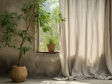Undyed curtains