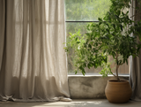 Undyed curtains