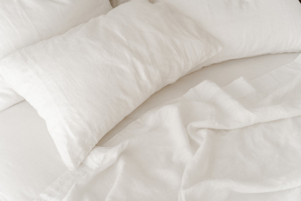 Weißes Bettlaken