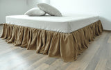 Linen bed skirt