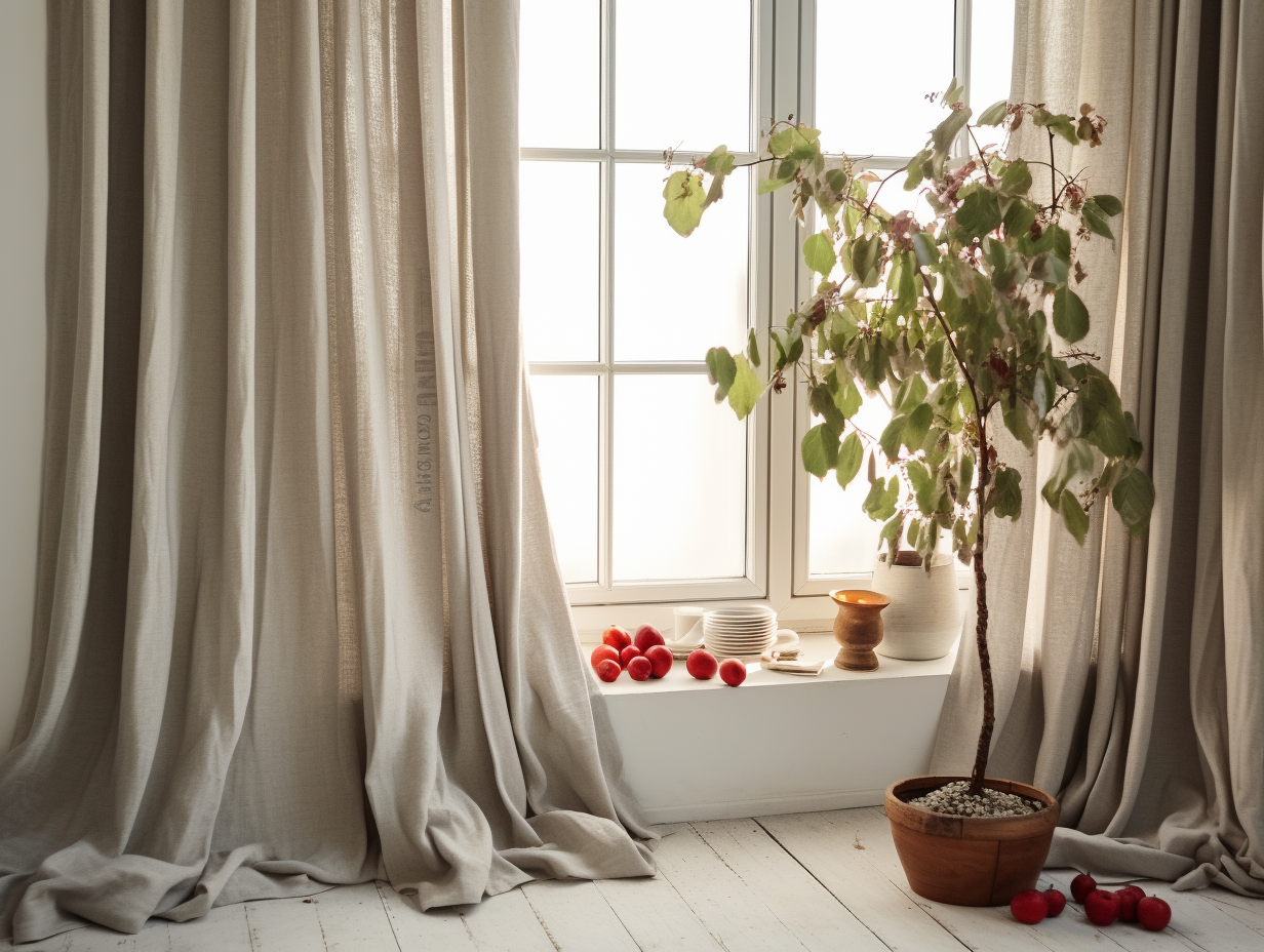 Undyed curtains