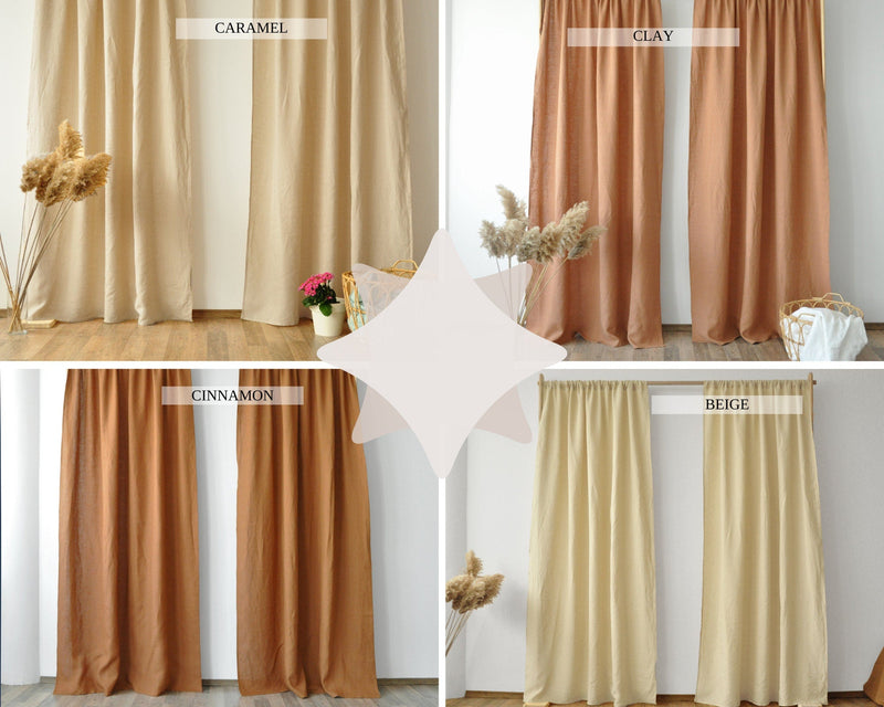 Linen curtains regular and blackout