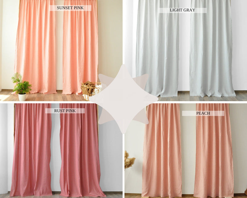 Linen curtains regular and blackout