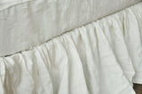 Linen bed skirt