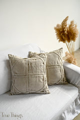 Linen sofa cover