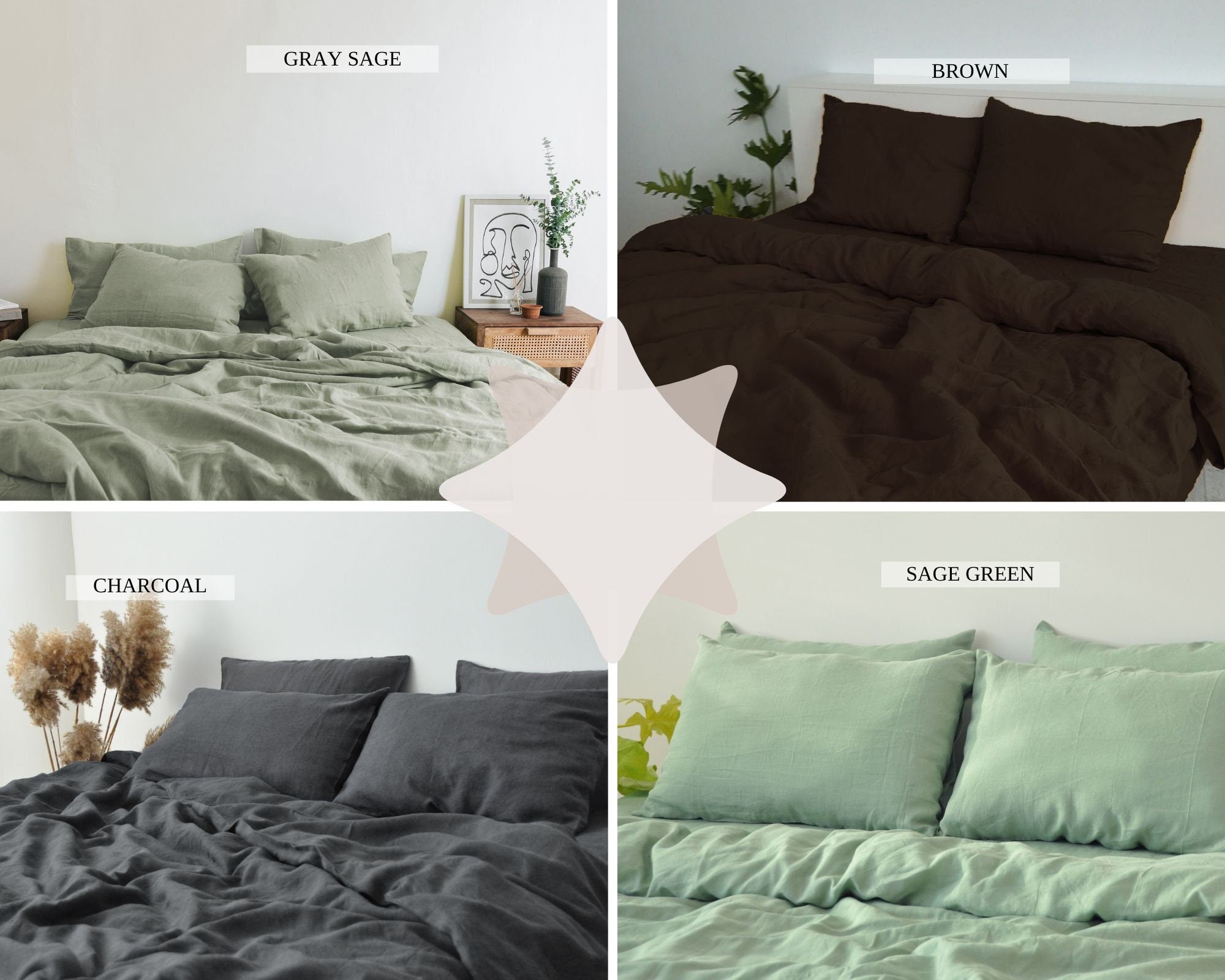 Linen bedding set