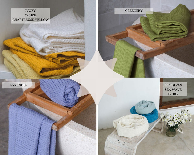 Linen waffle towels