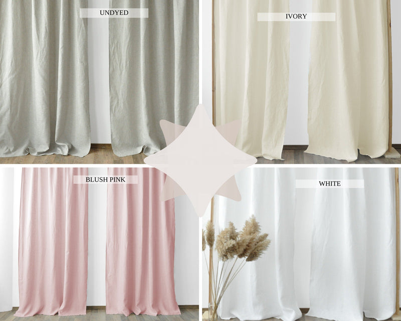 Linen curtains regular and blackout