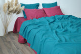 Ready to ship Sea wave linen coverlet