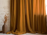 Ready to ship Ochre linen curtains