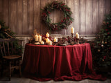 Ready to ship from Florida 1 Maroon rectangle linen tablecloth
