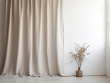 Ready to ship from Florida 2 Undyed regular and blackout linen curtains