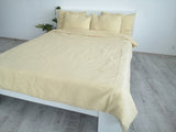 Ready to ship Pastel yellow linen duvet cover