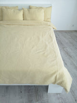 Ready to ship Pastel yellow linen duvet cover