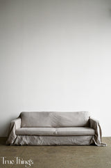 Ready to ship Undyed linen sofa slipcover