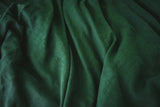 Ready to ship Forest green softened linen sheet set