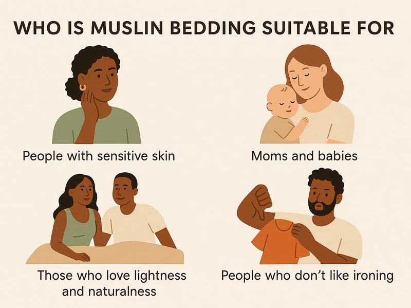 Muslin bedding set 2 layer 4 layer