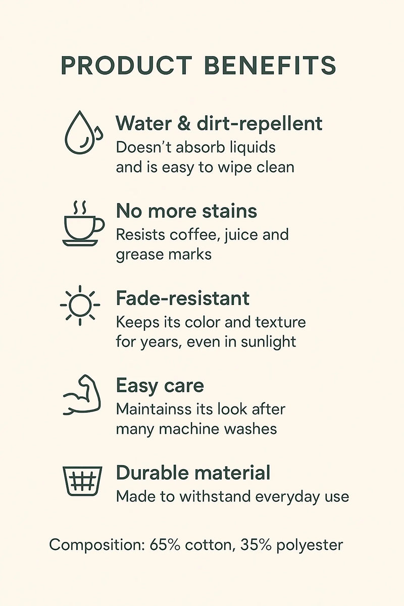 Tablecloth Water & Stain Repellent Fabric Plaid Holiday Table Decor