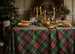 Tablecloth Water & Stain Repellent Fabric Plaid Holiday Table Decor
