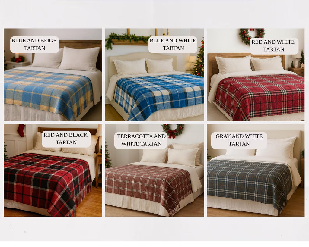 Couverture en tartan de laine