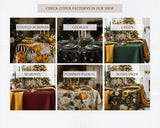 Tablecloth Water & Stain Repellent Fabric Plaid Holiday Table Decor