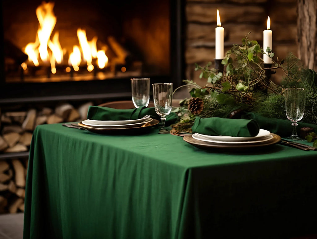 Holiday Forest green set of napkins