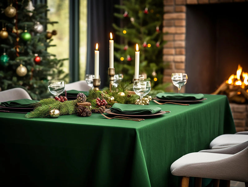 Holiday Forest green set of napkins