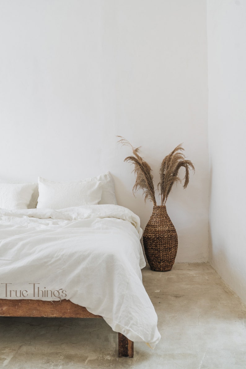 Ready to ship White linen duvet cover