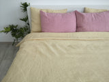 Ready to ship Pastel yellow linen duvet cover