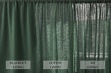 Ready to ship Pine green blackout linen curtains