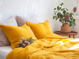 Ready to ship Turmeric linen duvet cover