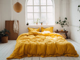 Ready to ship Turmeric linen duvet cover