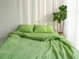 Ready to ship Light green linen duvet cover