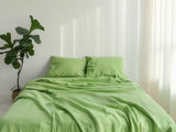 Ready to ship Light green linen duvet cover