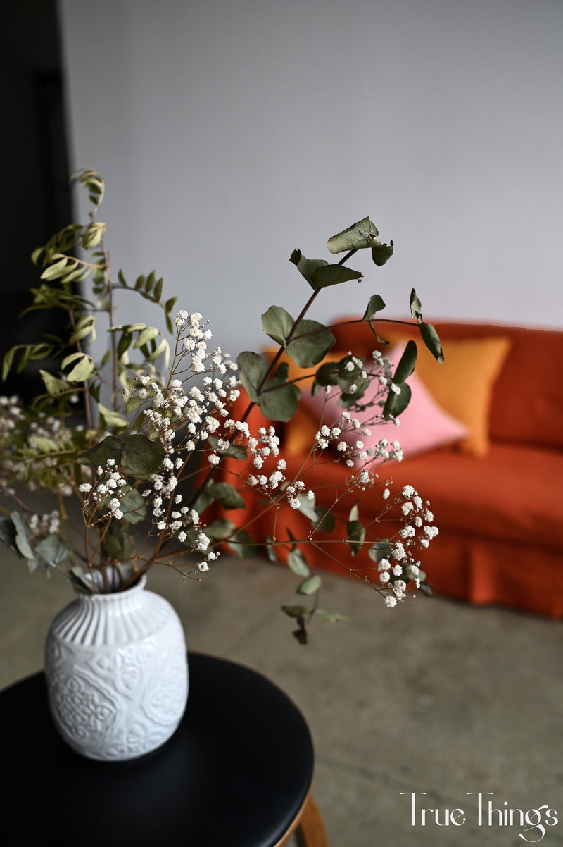 Ready to ship Deco turmeric linen pillowcases