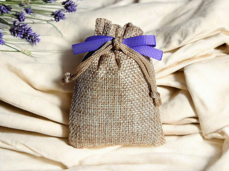 Lavender sachets for moth repellent Relaxation scented burlap bags with natural dried lavender flowers Home fragrance Herbal sleep aid