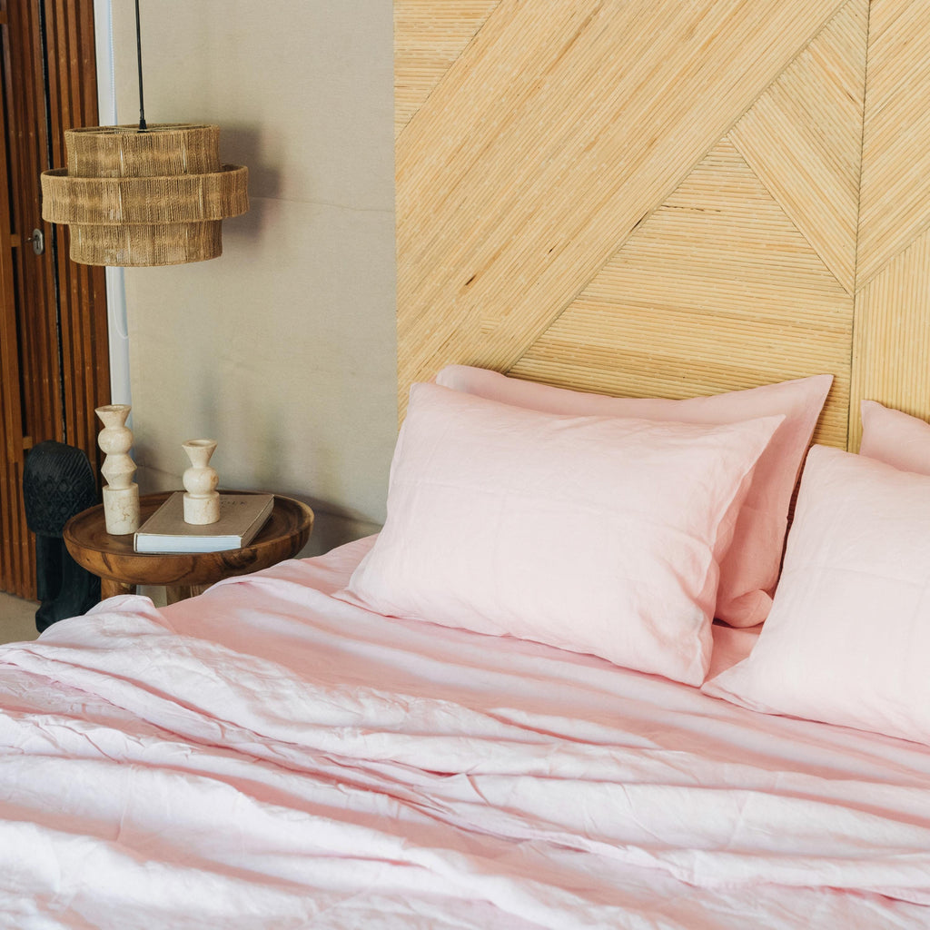 READY TO SHIP 2 Blush pink linen pillowcase Pink pillow cover King Queen Standard Euro Decorative Australian, Custom size Envelope closure