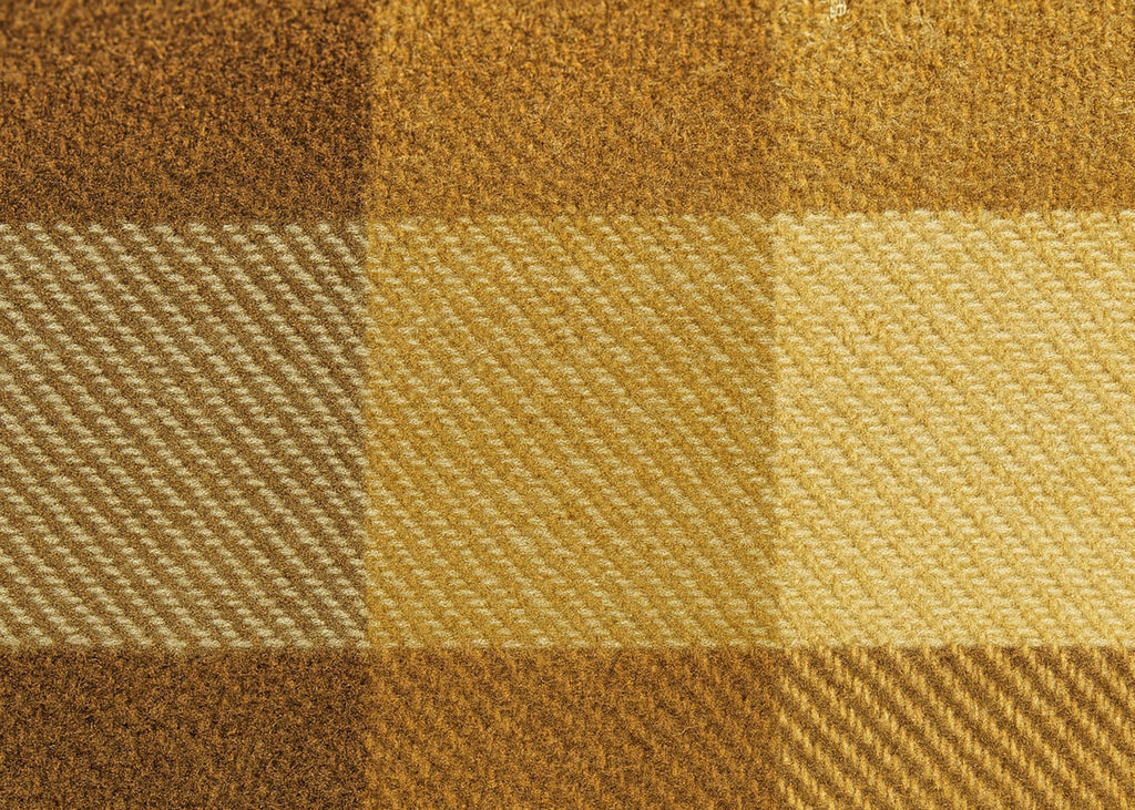 Brown and beige New Zealand wool tartan blanket