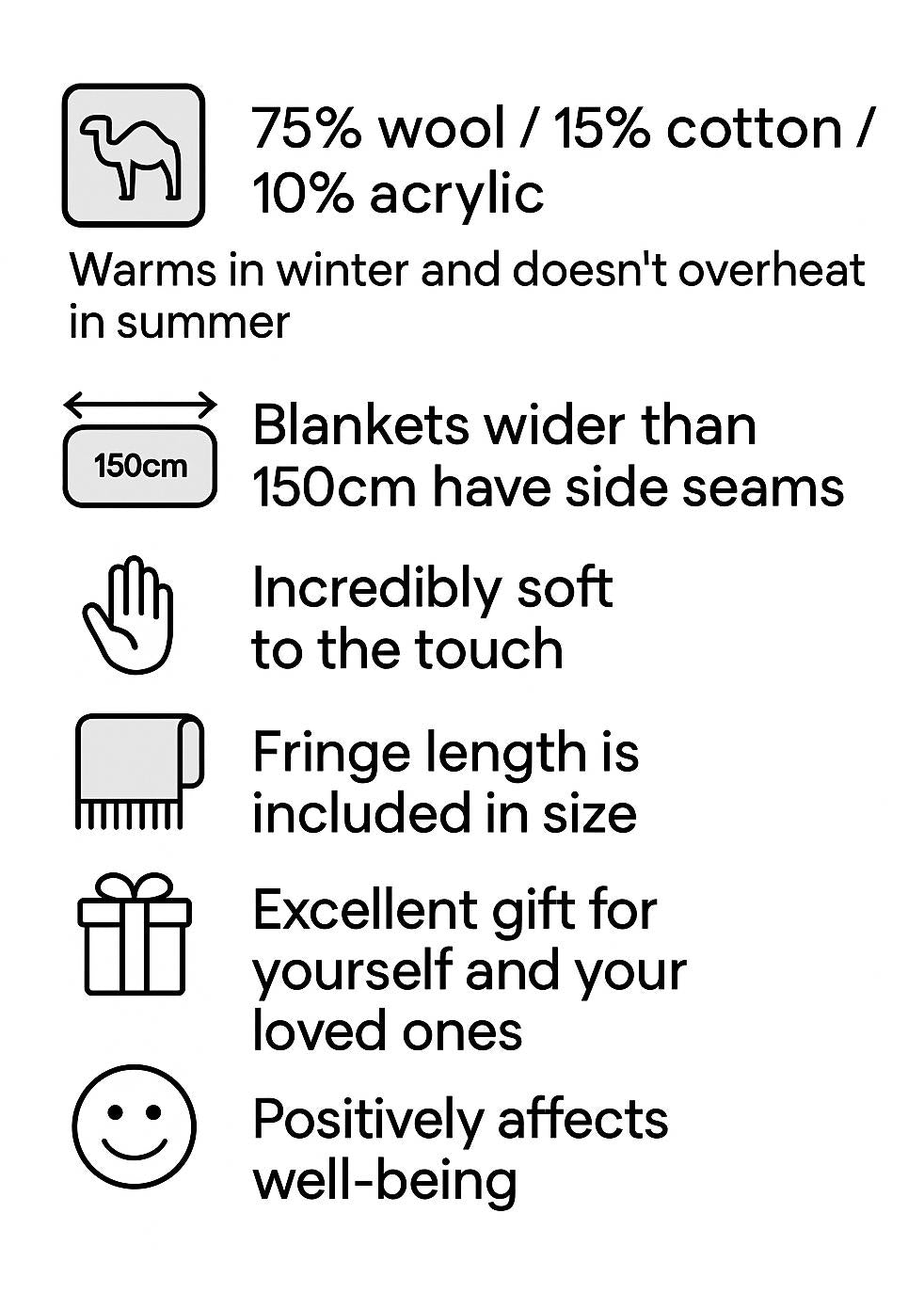 Brown camel wool blanket