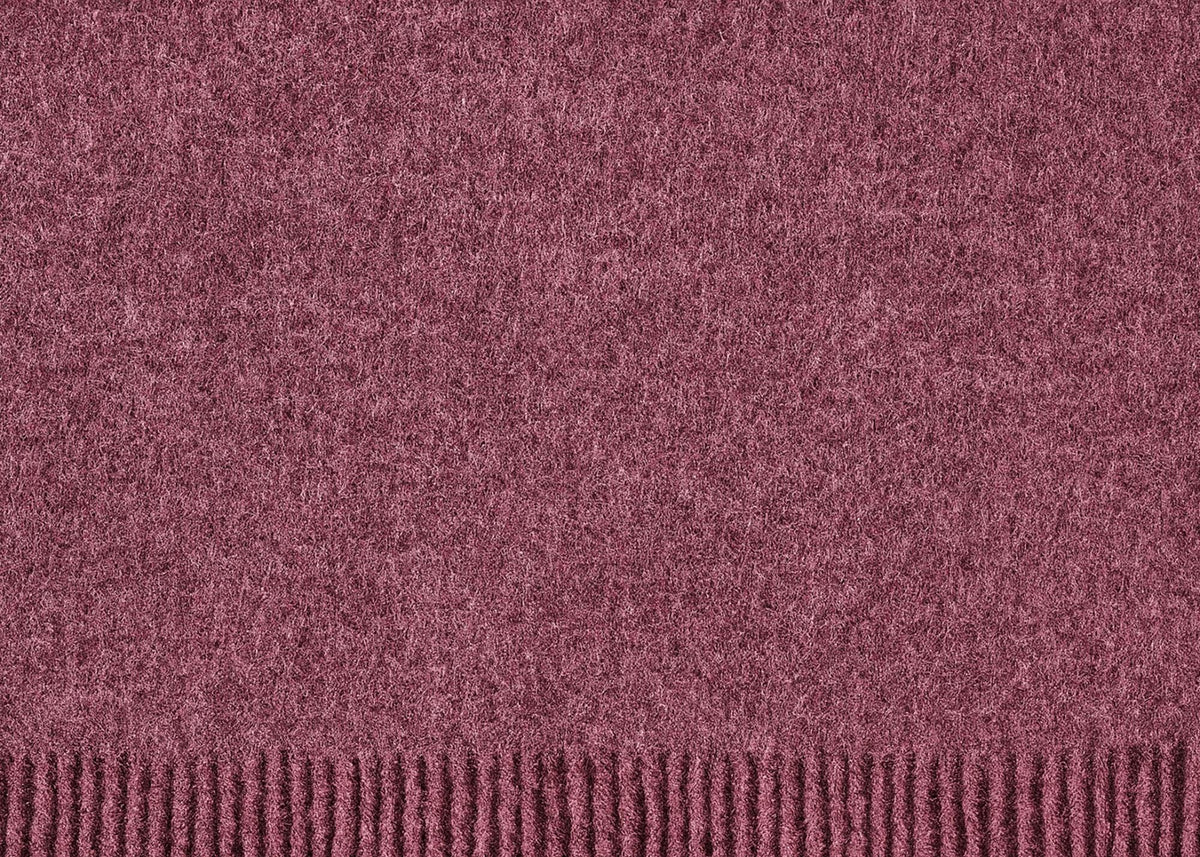 Purple merino wool blanket