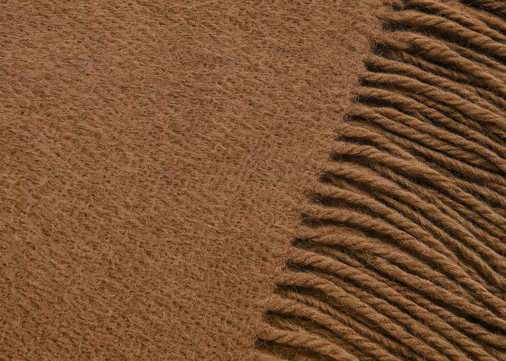 Brown camel wool blanket