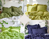 Lilac ruffled pillowcase