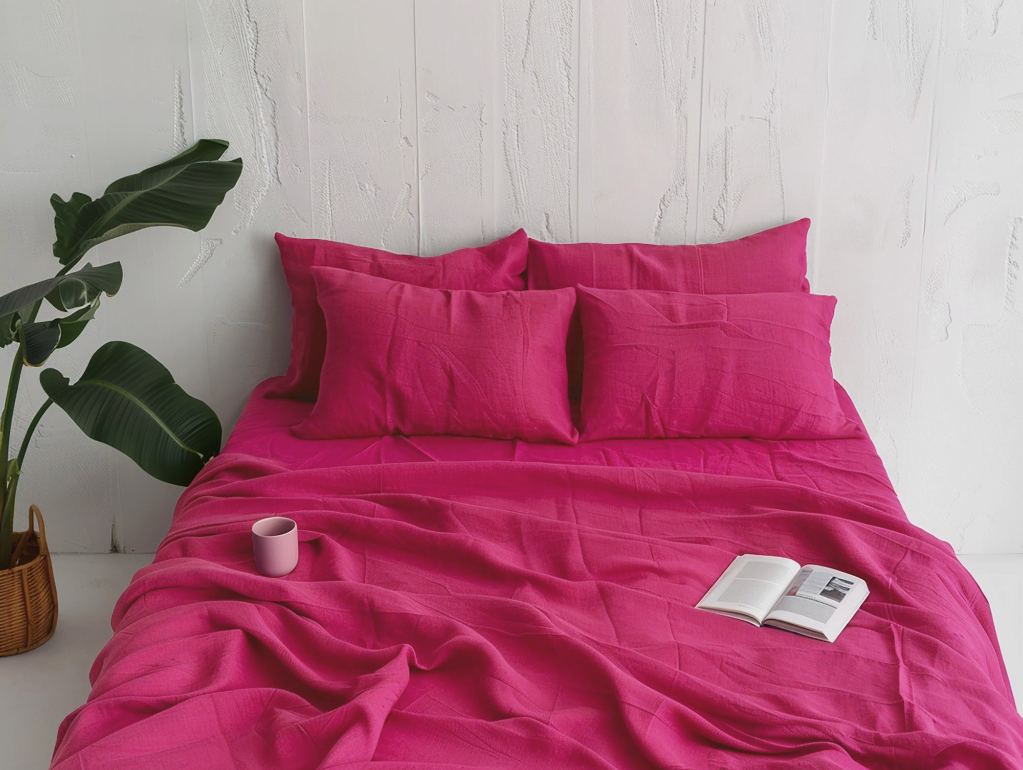 Parure de draps fuchsia