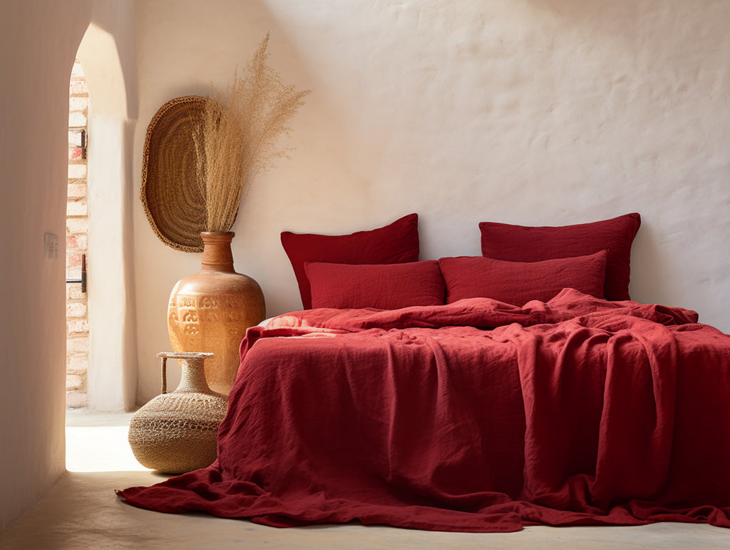 Maroon fitted sheet