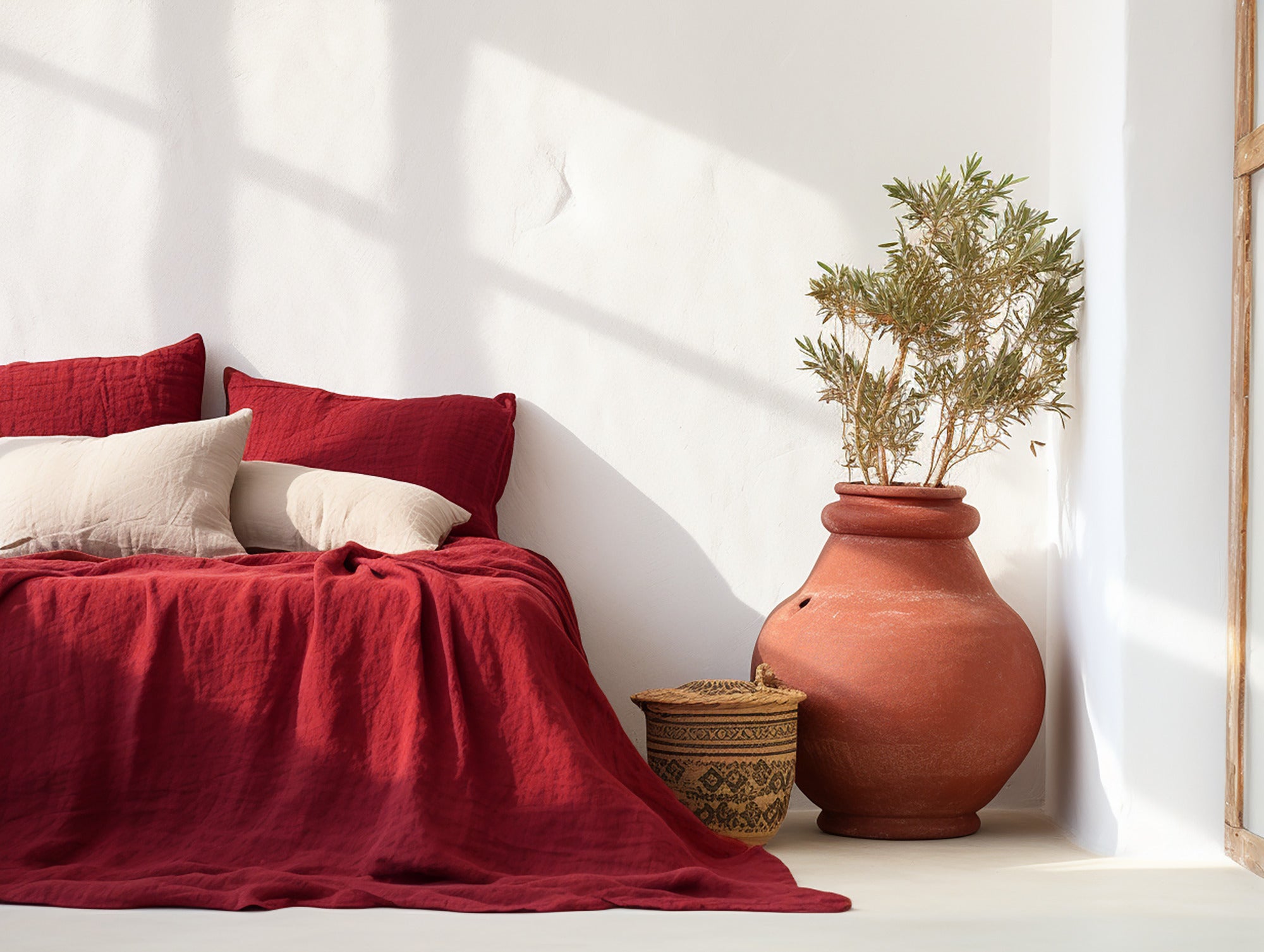 Maroon fitted sheet