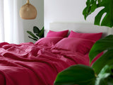 Fuchsiafarbener Bettbezug