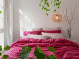 Fuchsiafarbener Bettbezug