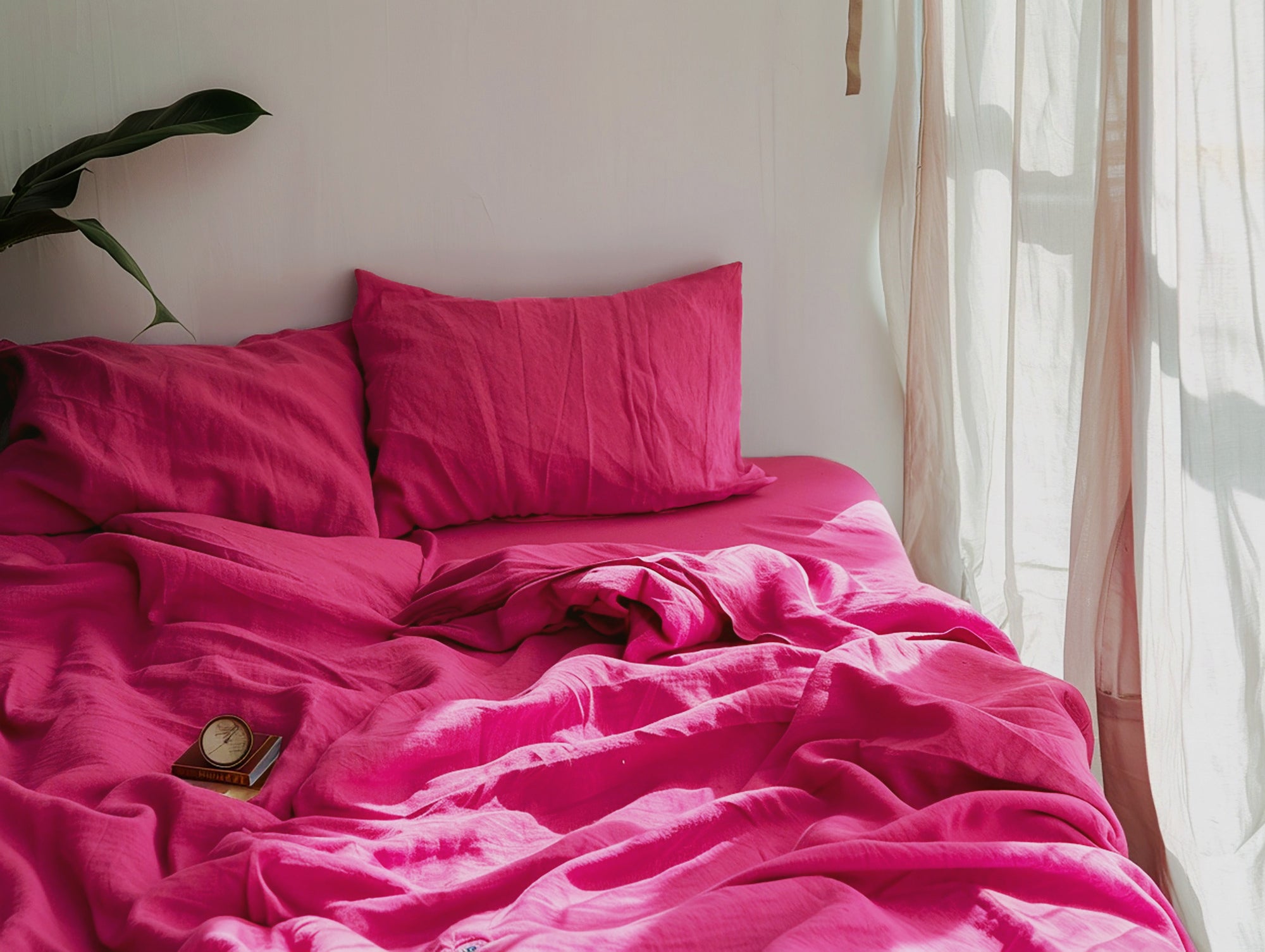 Parure de draps fuchsia