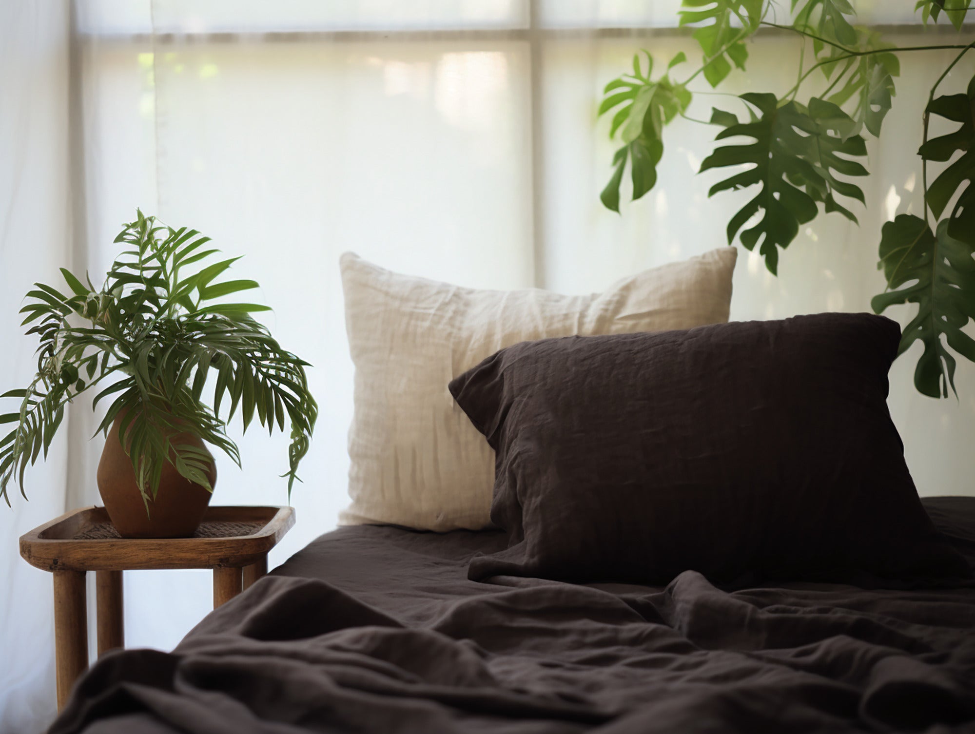Brown fitted sheet